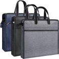 thumbnail image 5 of AMERTEEROxford Zippered Document Bag with Handle File Tote Bag Pouch for Carrying Paper Files Books(Black), 5 of 5