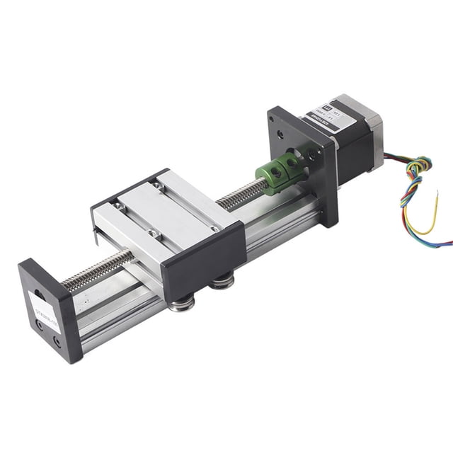 0808 Riel guía para actuador de etapa larga con husillo de bolas, motor paso a paso Nema17 42 (carrera de 100 mm)