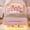 Pink, variant on Afuhokles Queen Size Bed Frame with LED Lights, Velvet Upholstered Platform Bed with Headboard and Charging Station, Crystal Button, White