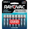 Rayovac High Energy AAA Batteries (12 Pack), Triple A Batteries