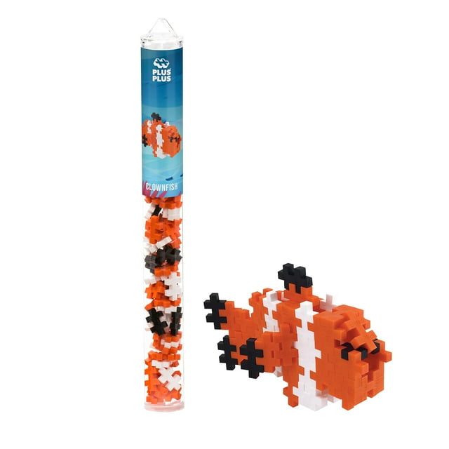PLUS PLUS - Clownfish - Jouet Tube de Construction 70 Pcs Stem/Steam pour Enfants Mini Casse-Tête Blocs