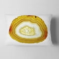 thumbnail image 2 of Designart Yellow Agate with Geological Crystal - Abstract Throw Pillow - 12x20, 2 of 5
