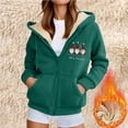 thumbnail image 4 of Wowcloth Women's Fleece-Lined Hooded Sweatshirt Jacket, Long Sleeve Casual Fashion Outerwear for Daily Wear and Leisure Activities, 4 of 5