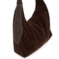 thumbnail image 5 of Wrangler Suede Hobo Purse for Women Embossed Soft Slouchy Shoulder Bag 2Pcs Set, Coffee, 5 of 7