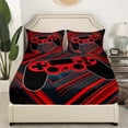 thumbnail image 3 of YST Game Sheets 3D Gamer Controller Bed Sheets Set Gaming Room Decor, Black and Red Gaming Gamer Sheet Set Cool Video Game Bed Set with 2 Pillowcases, Queen, 3 of 5