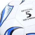 thumbnail image 2 of Official Size 5 Training Soccer Ball for Match Play, Blue-Black Weatherproof Inflatable Soccer Football (9.8 in / 25.0 cm), 2 of 9