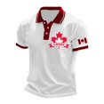 thumbnail image 3 of Men's Shirt with Embroidered Maple for Canada Day Celebration Modern Casual Knit Top Everyday Wear, 3 of 3