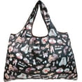 thumbnail image 3 of Wrapables Large Foldable Tote Nylon Reusable Grocery Bag, 3 Pack, Chilling Animals, 3 of 7