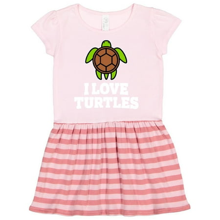 

Inktastic I Love Turtles Gift Toddler Girl Dress
