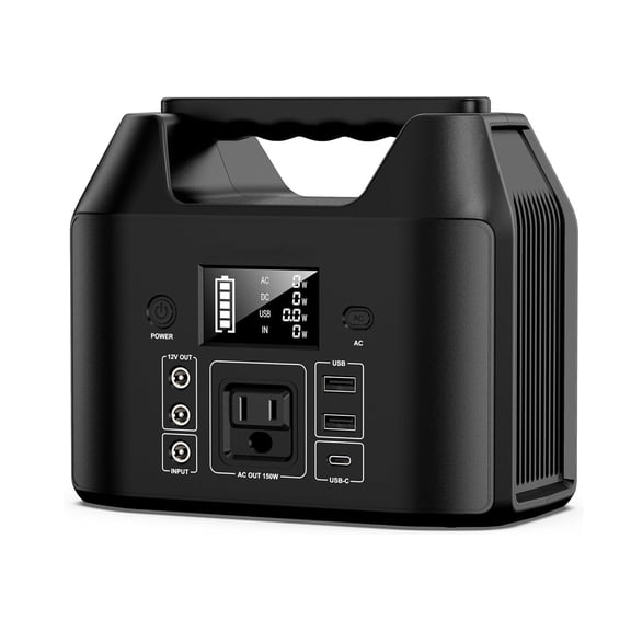 SinKeu 150W Portable Power Station 122.8Wh LiFePO4 Battery Pack Power Bank Outdoor Camping Home Charger Solar Generator