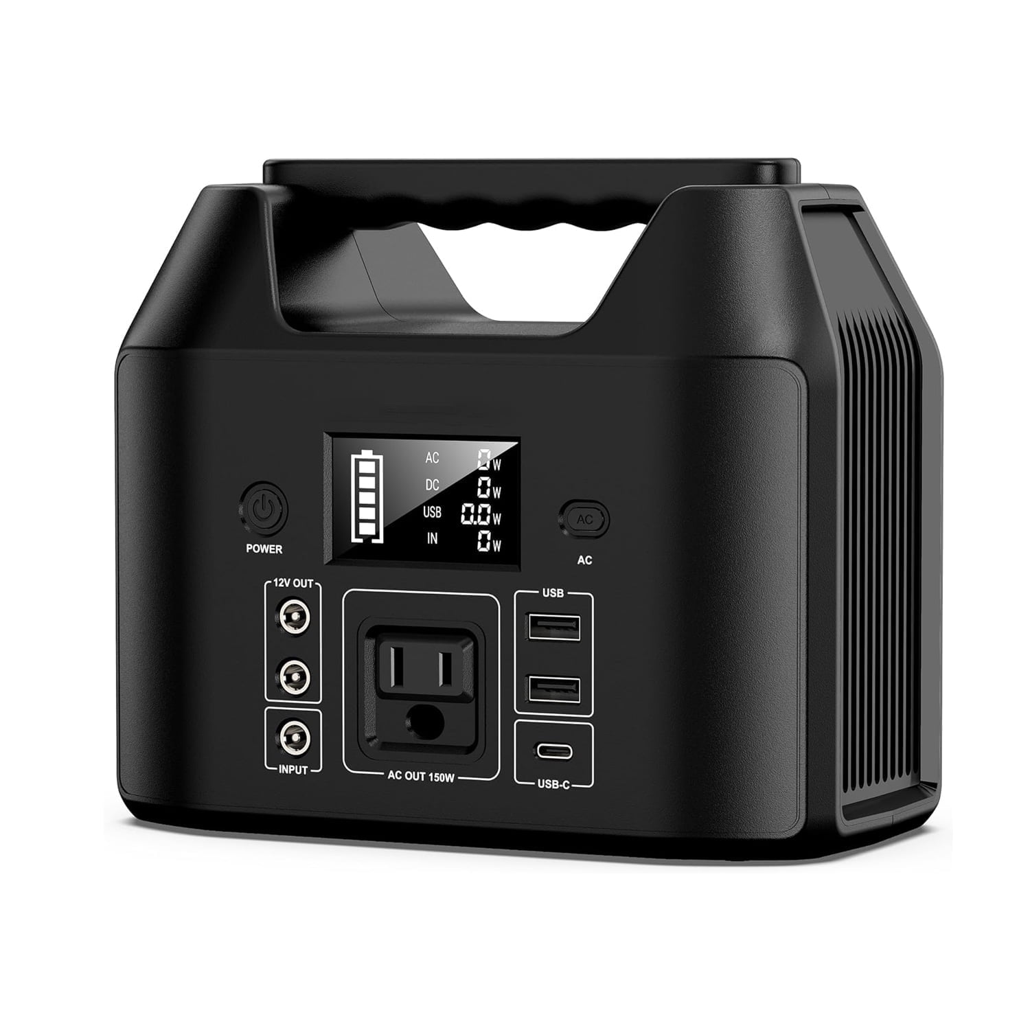 SinKeu 150W Portable Power Station 122.8Wh LiFePO4 Battery Pack Power Bank Outdoor Camping Home Charger Solar Generator