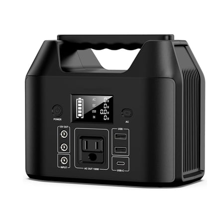 SinKeu 150W Portable Power Station 122.8Wh LiFePO4 Battery Pack Power Bank Outdoor Camping Home Charger Solar Generator
