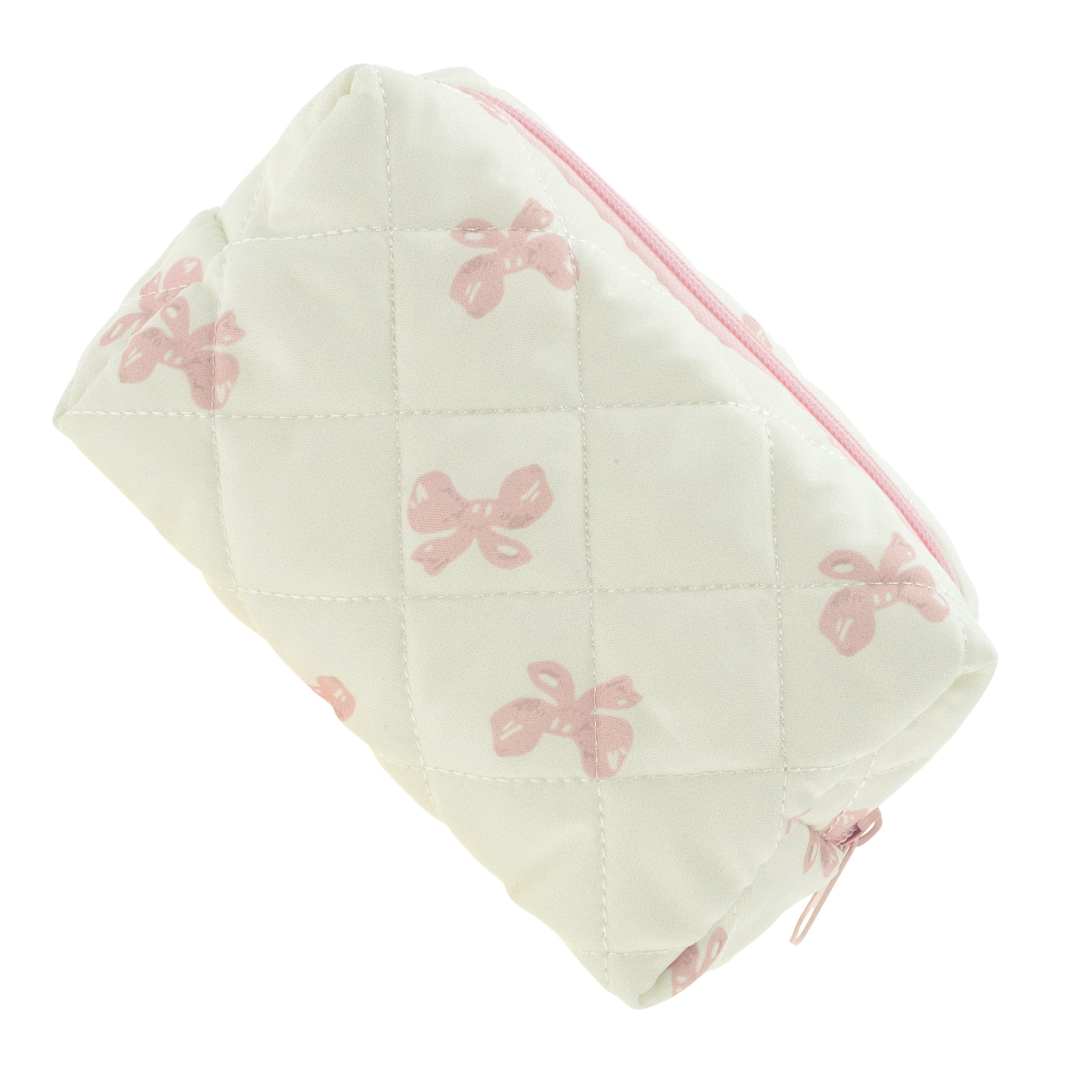 Unique Bargains 1Pc Durable Butterfly Pattern Storage Makeup Bag for Travel Pink Beige