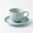 Gradient Blue, variant on HEETHYCOOL Matte White Striped Coffee Mug with Saucer 8oz - Glazed Ceramic Tea Set, Minimalist Solid Color Drinkware for Kitchen