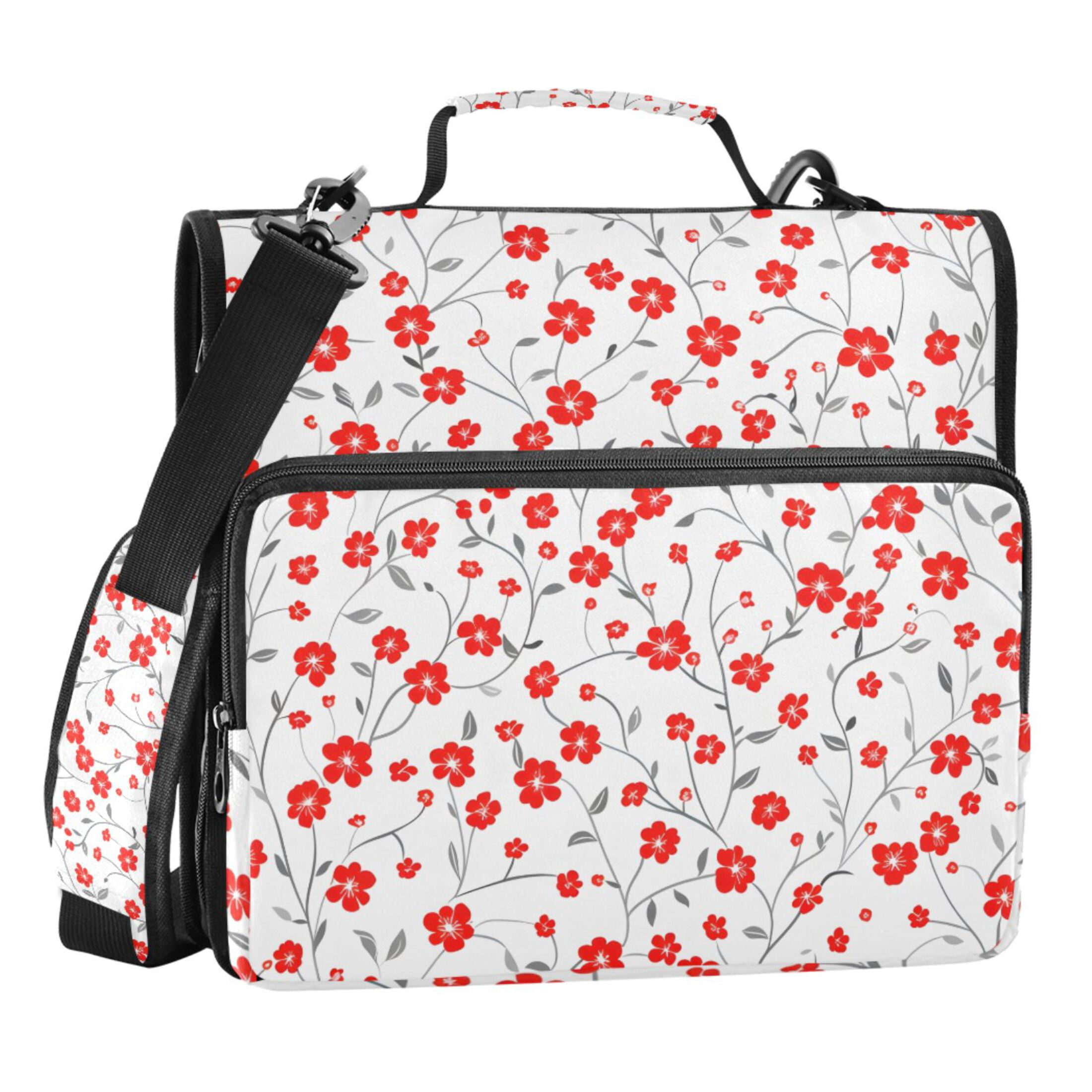ALAZA Zipper Binder Daisy Floral 3 Ring Trapper Keeper File Folder