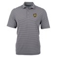thumbnail image 2 of Men's Cutter & Buck Black Army Black Knights Virtue Eco Pique Stripe Recycled DryTec Polo, 2 of 3