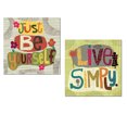 thumbnail image 1 of Beautiful Inspirational Floral Patterned "Just Be Yourself" and "Live Simply" by Cheryl Warrick: Two 12x12in Unframed Paper Posters, 1 of 1