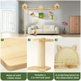thumbnail image 5 of Uforic 21-Piece Wall-Mounted Cat Tower with 3 Houses, 6 Scratching Posts, Tunnels & Shelves – Solid Pine Wood for Large Cats, Space-Saving Vertical Cat Furniture, 5 of 9