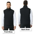 thumbnail image 6 of Satankud Mens Lightweight Softshell Vest Windproof Sleeveless Outerwear Zip Up Jacket Fleece Lined Waterproof Vest Outerwear for Running Hiking Travel Black-L, 6 of 10
