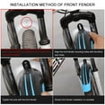 thumbnail image 4 of Adjustable Road Mountain Bike Bicycle Tire Front/Rear Mudguard Fender Set, 4 of 7