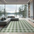 thumbnail image 2 of ODIKA 8'x10' Washable Area Rug Durable, Non-Slip Mint Checked Checkered Grid Gingham Squares Geometric Classroom for Living Room, Under Sectional, Family, 2 of 7