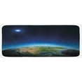 thumbnail image 1 of Earth Kitchen Mat, North America Continent on Globe Earth Galaxy Milky Way Realistic View, Plush Decorative Kitchen Mat with Non Slip Backing, 47" X 19", Indigo Pale Blue Green, by Ambesonne, 1 of 1
