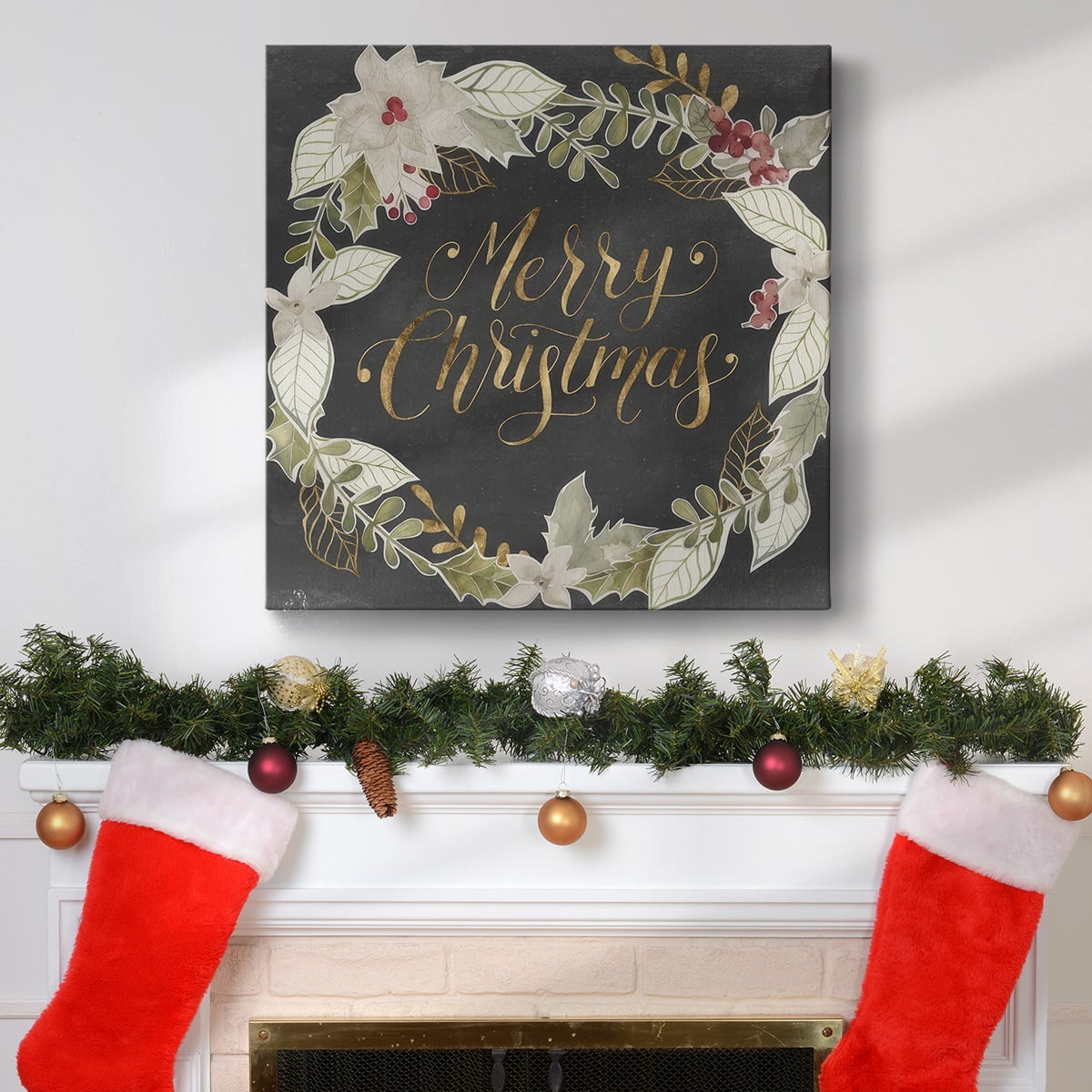 Gilded Christmas I- Gallery Wrapped Canvas