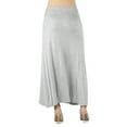 thumbnail image 4 of 24seven Comfort Apparel Womens Comfortable Fit Elastic Waist Maternity Maxi Skirt, 4 of 4