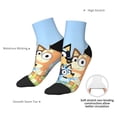 thumbnail image 6 of Silaia Bluey Print Adult Socks,Ankle Athletic Running Socks,Cushioned Breathable Low Cut Sports Tab Socks for Men and Women,Moisture-Wicking Crew Socks, 6 of 7