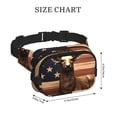 thumbnail image 4 of Fuzoiu Deer American Flag Vintage Print Unisex Square Double Layer Waist Bag,Crossbody Fanny Pack Travel Workout Accessory, 4 of 9