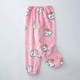 thumbnail image 3 of Odeerbi Kids Boys Girls Flannel Fleece Pajama Pants Winter Thermal Sleepwear Bottoms Fashion Cute Printed Warm Plush Thick Long Pajama Bottoms Kids Clothes Pink, 3 of 3