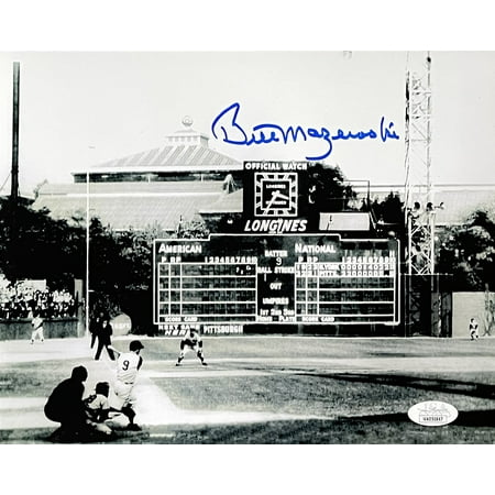 Bill Mazeroski Signed 8x10 Pirates Baseball World Series Celebration Photo JSA