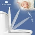 Elongated Toilet Seat with Toddler Seat Built In Soft Close, Slow Close
