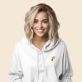 thumbnail image 4 of Dalix Taco Embroidered Fleece Cropped Hoodie Cold Fall Winter Women in White M Medium, 4 of 5