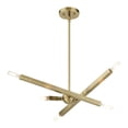 thumbnail image 4 of 46984-01 Livex Lighting Moco - 6 Light Chandelier in Modern Style - 18 Inches wide by 19.75 Inches high-Antique Brass Finish    -Traditional, 4 of 10