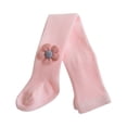 thumbnail image 2 of UQJfacai Toddler Girls Tights Kids Footed Ribbed Knit Leggings Stretchy Soft Stockings Bows Decor Cotton Pantyhose Pants 1-12 Years, 2 of 7