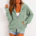 thumbnail image 6 of Certgust Fall Outfits Under $10 Hot Sales Womens Zip Up Hoodies Long Sleeve Hooded Sweatshirt Women Fashion Zipper Fall Light Jackets with Pocket, 6 of 9