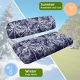 thumbnail image 5 of HUIACONG Navy Palm Pattern Soft Comfortable Golf Cart Seat Covers 2 Pack for Club Car EZGO, Washable Thick Golf Cart Accessories Decoration, 5 of 7