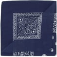 thumbnail image 3 of 3 Pieces Bandana Headscarf Neckerchief Nicki Scarf Biker Cloth Motorcycle Cloth Different Colors Paisley Pattern, Navy Blue, 3 of 4
