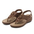thumbnail image 4 of GUOBIOZIY Sandals for Women Arch Support Slip On Flip Flops Casual Comfortable Wedge Sandals Vintage Flip Flops(Brown,7), 4 of 6