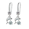 thumbnail image 1 of Fiudx Pendientes de Mujer Pendientes de Temperamento Pendientes de Diamantes de Cristal, 1 of 2