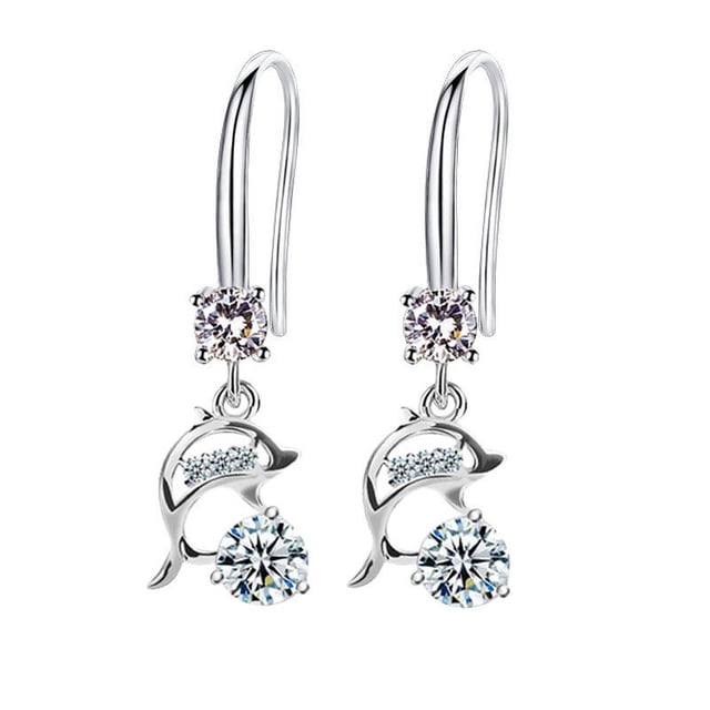 Fiudx Pendientes de Mujer Pendientes de Temperamento Pendientes de Diamantes de Cristal