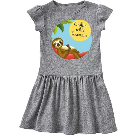 

Inktastic Sedrick Sloth Chillin with Grammie Cute Gift Toddler Girl Dress