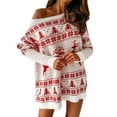 thumbnail image 2 of Women'sChristmas Print Sweater Dress - Warm Festive Winter Casual Wear, 2 of 2