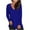 Blue, variant on Womens Long Sleeve Tops Fashion Women Solid Color Long Sleeve Comfortable Breathable V-Neck Shirt Tops Long Sleeves T-shirts Blouse Tops Tie Dye Workout Top