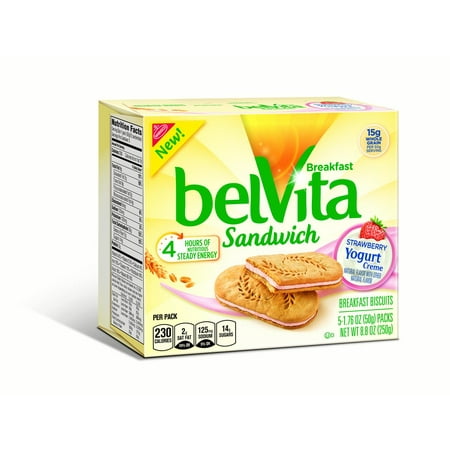 Casual Cream Breakfast - (6 Pack) Belvita Strawberry Yogurt Creme Breakfast Biscuit Sandwiches, 8.8 Oz