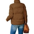 thumbnail image 4 of Winter Fashion Women Casual Zipper Jacket Lightweight Puffer Coat, 4 of 5