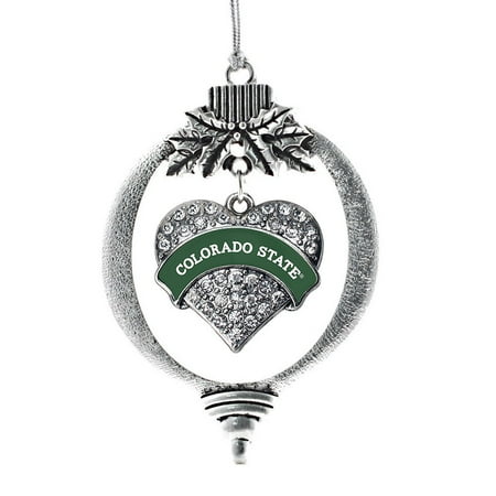 Colorado Heart - Colorado State University Pave Heart Holiday Ornament