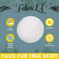 thumbnail image 5 of FabricLA Fluffy Faux Fur Christmas Tree Skirt, 60-Inch Diameter, White, 5 of 8