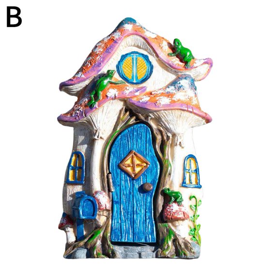 SXCRFKXH Fairy Garden House for Outside, Outdoor Statues for Garden Decor, Cottage Lovely Miniature Garden Accessories Supplies,Lawn Ornaments Yard Decor